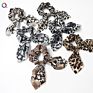 Qiyue Animal Snake Leopard Print Rabbit Ear Hair Scrunchies with Ties