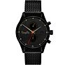 Quartz Business Classic All Black Mens Watch Multifunctional Japan Movt Mesh Belt Watch