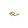 R0220 Minimalist Adjustable Twist Chain Ring for Women Dainty Daily Geometric Oval Open Chain Rings