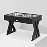Raiseable Stainless Steel Dog Bowl with Stand Adjustable Elevated Raised Foldable Dog Food Stand Bowl Table with Paw