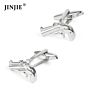 Ready to Ship Brass Material Gold and Silver Color Plated Cool Gun Shaped Cufflinks for Men