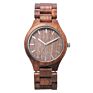 Real Wooden Wrist Watch Grey Dial Quartz Black Ebony Wood Watches Men Holzuhren