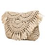 Rectangle Beach Rattan Straw Bag Woven Rattan Bags for Women Girls