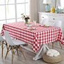 Red and White Rectangle Polyester Plaid Table Cloth Checkered Gingham Tablecloth for Picnic,Holiday,Dinner,Kitchen