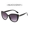 Retro Big Frame Cat Eye Sunglasses with Metal Hinges European and American Trend Sunglasses Women