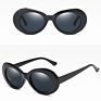 Retro Designer Sunglasses Famous Brands Outdoor Male Female Black White Uv400 Oval Sunglasses