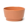Round Ceramic Gloss Dog Bowl Rust Orange Size Medium Durable Dog Food and Water Pet Dish