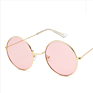 Round Pink Sunglasses Ladies Sunglasses Ladies Alloy Mirror Women Black round Frame Sunglasses Colorful Ocean Film