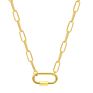 Roxi Simple Design Chunky Chain Jewelry Paper Clip Chain Bar Toggle Zircon Dainty Girl Necklace