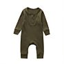 Newborn Baby Ribbed Cotton Baby Girls Boys Jumpsuit With Button
