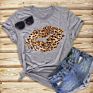 Rts Leopard Cheetah Lip Printed T Shirt Women Tee Shirt Top Women