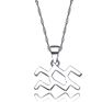 S925 Sterling Silver 12 Constellations Pendant Necklace Zodiac Sign Jewellery Gift for Women Girlfriend Couple