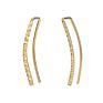 S925 Sterling Silver U Shape Minimalist 14K Gold Filled Ear Crawler Earrings Climber