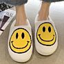 Sales Christmas Present Faux Furry Fur Smiling Face Ladies Female Indoor Women Slides Slippers