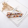 Sales Colors Acrylic Hair Clips with Small Moq Rectangular Hollowed-Out Acetate Hair Clips for Women