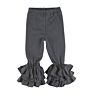 Sales Toddler Ruffle Leggings Solid Color Triple Cotton Kids Clothing Girls Ruffle Pants