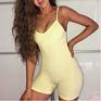 Seamless Women Fitness Khaki Jumpsuit Sports Dance Strappy Back Yoga Romper Jumpsuit