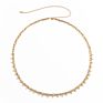 Sellingfashion Imitation Pearl Tassel Double Waist Chain Simple Cross Chain Body Chain Jewelry for Woman