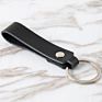 Senior Short Two-Layer Cowhide Popular Vintage Car Leather Keychain