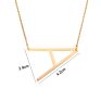 Shangjie Kalung Stylish Long Gold Plated Necklace Hip Hop Large Letter Necklace Stainless Steel Initial Necklace