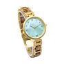 Shenzhen Gold Diamond Stainless Steel Wood Women Watch with Mop Dial