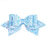 Shiny Leather Hair Accessories Ribbon Colorful Big Hair Bows Clips for Girls Kids