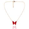 Shixin Luxury Thiny Initial Necklace Personalized Necklace Iced Out Zircon Crystal Butterfly Pendant Necklace for Women Jewelry