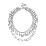 Shixin Simple Multi Layer Chain Design Silver Color Gold Color Long Chain Necklace for Women Jewelry Party Gifts Wedding