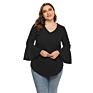 Shop Shein Arrivals plus Size Women's Blouses Long Sleeve V-Neck Loose Casual T-Shirts Top Clothing