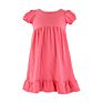 Short Sleeves Blank Embroidered Kids Girls Solid Dress Adorable Smocking Dress with Ruffle