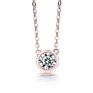 Silver Jewelry 6.5Mm round Shape Diamond 925 Silver Cubic Zirconia Necklace