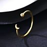Silver Open Stackable 925 Sterling Jewelry Adjustable Cz Gold Moon Gift Engagement Women Dilver Wedding Simple Ring