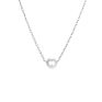 Simple Gold Plated Fade Resistant Small Pearl Charm Clavicle Chain Necklace 316L Stainless Steel Pearl Choker Necklace