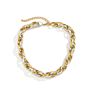 Simple Hollow Out Women's Short Clavicle Chain Geometric Color Splicing Twist Chain Necklace Suitable for All Place