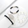Simple Jewelry Sets Bracelet Natural Stone Inlaid Gold Color Druzy Quartz Crystal Cluster Bracelet