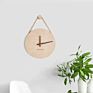 Simple Modern Creative Wall Clock Japanese Wooden Hanging Rope Clock