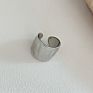 Simple No Pierced Single Piece C Shaped Wide Hammered Texted Ear Bone Clip Earring Cuff Earrings for Ladies Girls