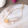 Single Stone Gold Chain Adjustable Crystal Bracelets Natural Nugget Quartz Crystal Simple Bracelet