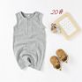 Sleeveless Short Romper Organic Cotton Onesie Baby Clothes