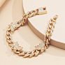 Small Butterfly Cuban Link Anklet 9Mm Iced Out Cuban Anklets Women Hip Hop Rapper Bling Foot Jewelry