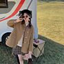 Small Woman 2-Color Double-Sided Tweed Korean Coat Autumn And