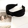 Solid Color Fabric Headband Hairbands Korean Wide Middle Knot Headband