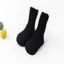 Solid color turn cuff baby booties socks with anti slip