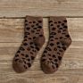 Spotted Leopard Print Women Socks Cotton Terry Tube Thickened Warm Socks Cotton Korean Japanese Style