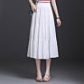 Spring Autumn and Chiffon Skirt Women's Long Skirt High Waist A-Line Skirt