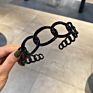 Plastic Circles Wide Chain Headbands