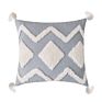 Square Cut Flowers Embroidered Pillow Cover Lumbar Cushions Morocco Tufted Tassel Woven Indian Air Pillow Cushions
