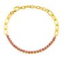 Stainless Steel Chain Link Cubic Zirconia Blue Rose Gold Silver Tennis Chain Iced Out Crystal Cz Diamond Tennis Bracelet