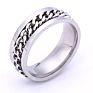 Stainless Steel Jewelry Titanium Steel Chain Rings for Men Rotatable