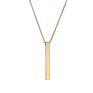 Stainless Steel Personalized Engraving Name Inspirational 3D Vertical Bar Necklace